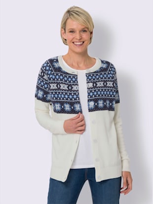 Veste en tricot joli motif norvégien