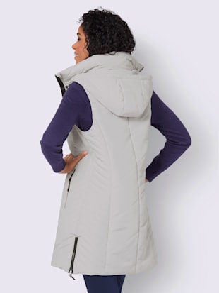 Gilet long gilet en qualité microfibre