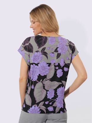T-shirt à manches courtes encolure ronde avec v ouvert (Image 3)