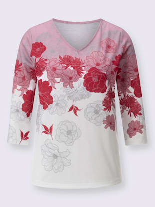 T-shirt à manches 3/4 imprimé floral