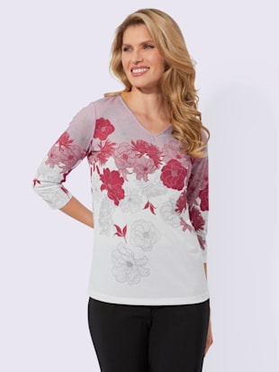 T-shirt à manches 3/4 imprimé floral