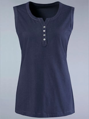 Débardeur femme jersey fin et boutons nacrés
