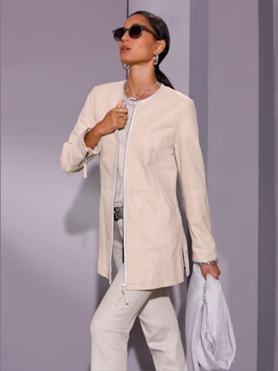 Blazer en cuir longueur tendance