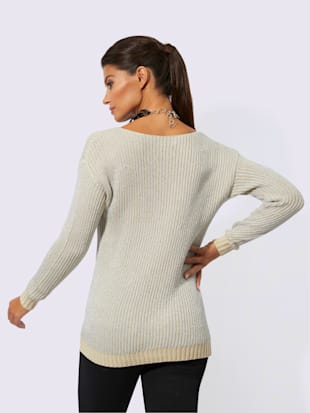 Pull à manches longues mélange doux en coton