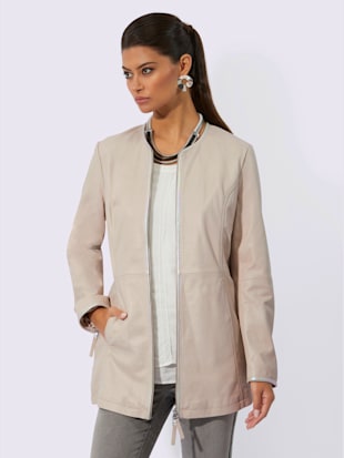 Blazer en cuir longueur tendance