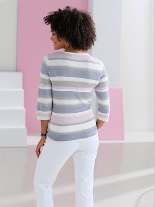 Pull à rayures 50% coton