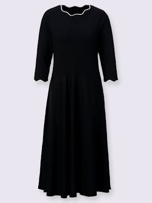 Robe en tricot bord ondulé élégant à l'encolure (Image 4)