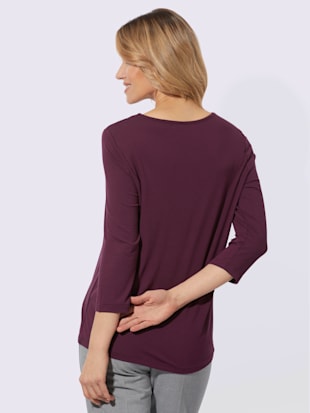 T-shirt à manches 3/4 élément argenté à l'encolure (Image 3)