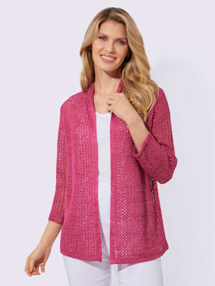 Cardigan fil avec paillettes incrustées