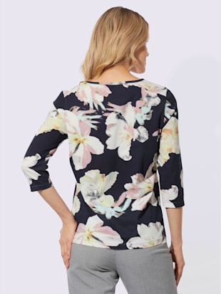 T-shirt à manches 3/4 motif floral (Image 3)