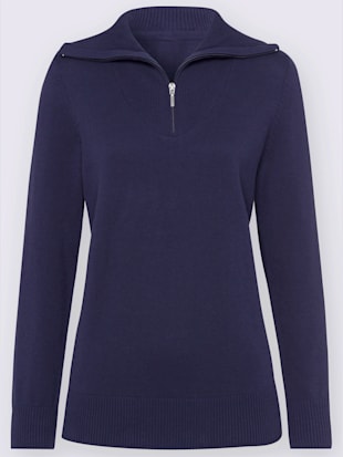 Pull femme décontracté col camionneur manches longues