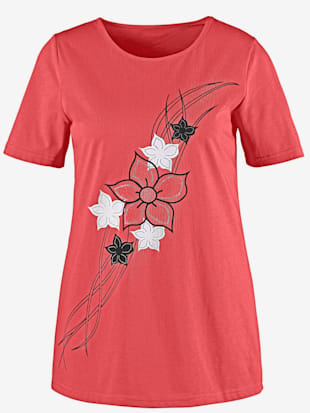 T-shirt feminin à grosses fleurs avant