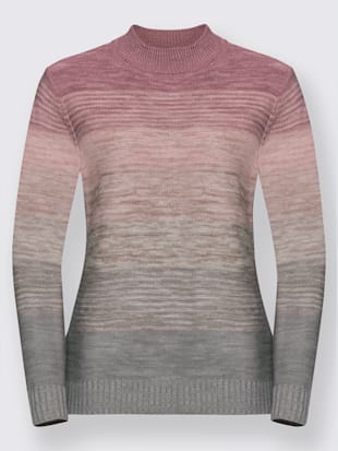 Pull femme aspect tricot col montant