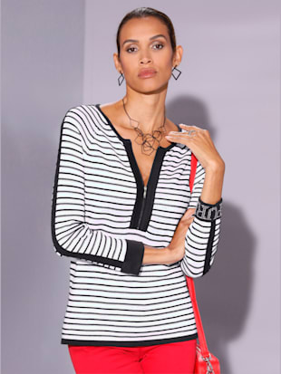 Pull à manches 3/4 mélange coton-viscose (Image 1)