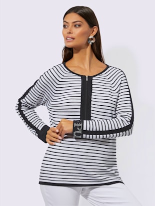 Pull à manches 3/4 mélange coton-viscose (Image 2)