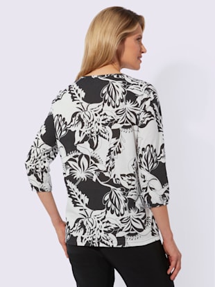 T-shirt à encolure ronde joli motif floral