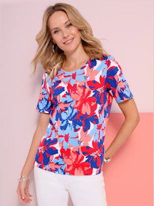 T-shirt à manches courtes motif floral exotique