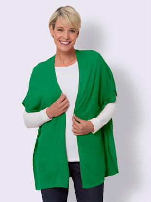 Poncho en tricot forme ouverte et longue tendance