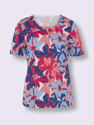 T-shirt à manches courtes motif floral exotique