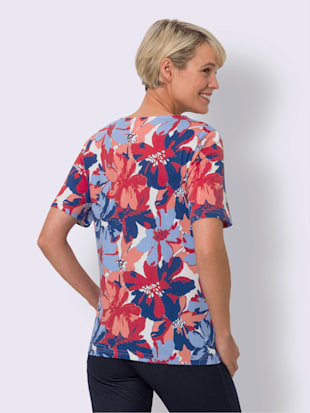 T-shirt à manches courtes motif floral exotique