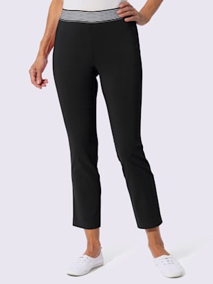 Pantalon ceinture élastique rayée