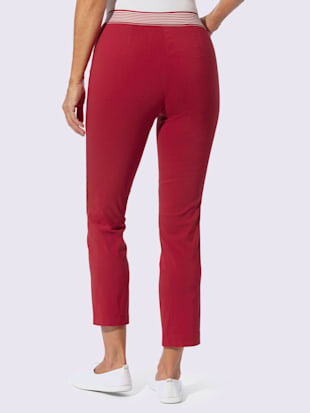 Pantalon ceinture élastique rayée