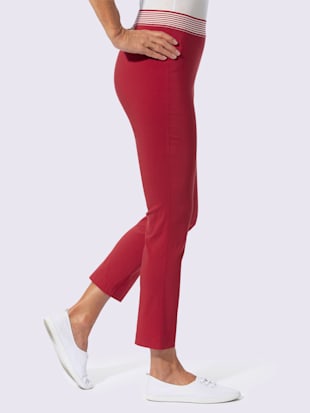 Pantalon ceinture élastique rayée