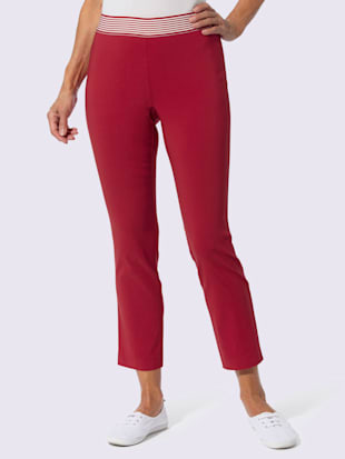 Pantalon ceinture élastique rayée