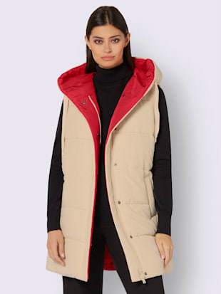 Gilet matelassé long longueur amovible