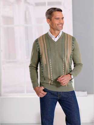 Pull motif tricoté devant