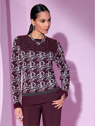 Pull jacquard 30% laine vierge (mérinos) (Image 1)
