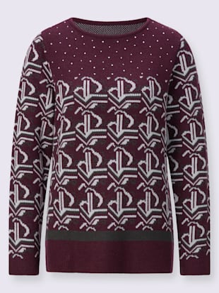 Pull jacquard 30% laine vierge (mérinos) (Image 4)