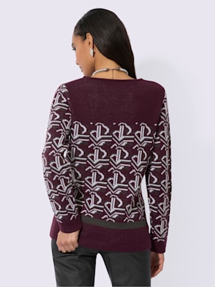 Pull jacquard 30% laine vierge (mérinos) (Image 3)