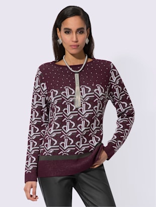 Pull jacquard 30% laine vierge (mérinos) (Image 2)