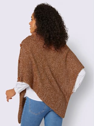 Poncho grosse maille douce