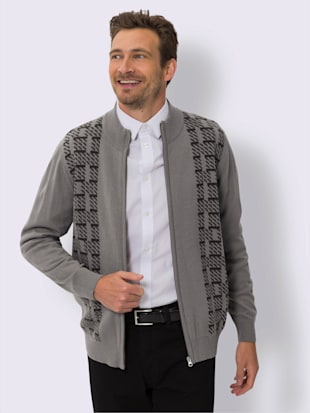 Veste en tricot motif graphique