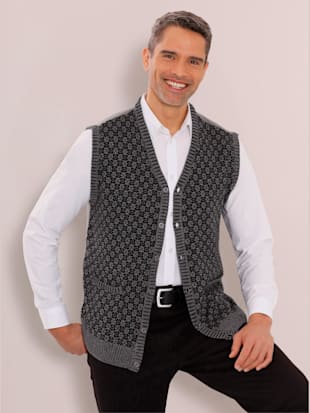 Gilet en tricot tricot jacquard devant