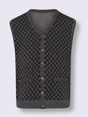 Gilet en tricot tricot jacquard devant