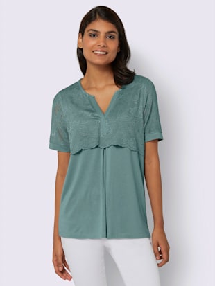 T-shirt en dentelle qualité viscose douce