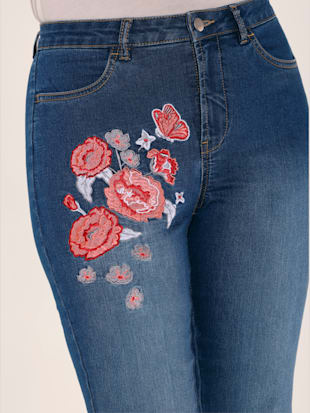 Jean superbe broderie florale