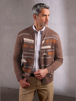 Veste en tricot col montant côtelé (Image 1)