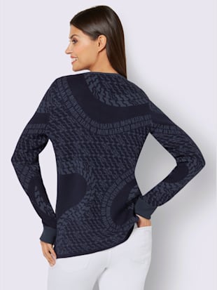 Pull jacquard mélange de viscose doux