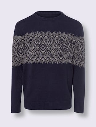 Pull encolure ronde joli motif norvégien (Image 4)