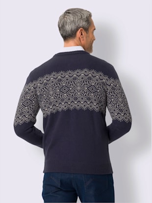 Pull encolure ronde joli motif norvégien (Image 3)