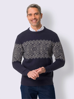 Pull encolure ronde joli motif norvégien (Image 2)