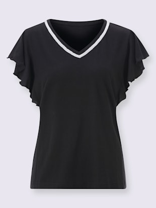 T-shirt en v 50% viscose