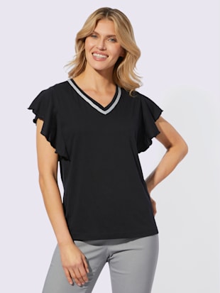 T-shirt en v 50% viscose