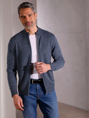 Veste en tricot col montant côtelé (Image 1)