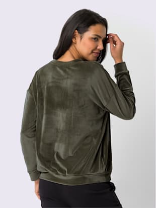 T-shirt à manches longues chandail en velours ras (Image 3)