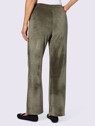Pantalon en velours ras ceinture élastique confortable (Image 4)